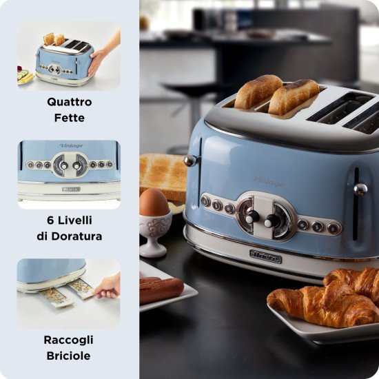 Ariete 0156/05 6 4 part(s) 1600 W Bleu clair