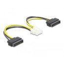 DeLOCK Câble d'alimentation 2 x 15 broches à EPS mâle 8 broches, 15 cm