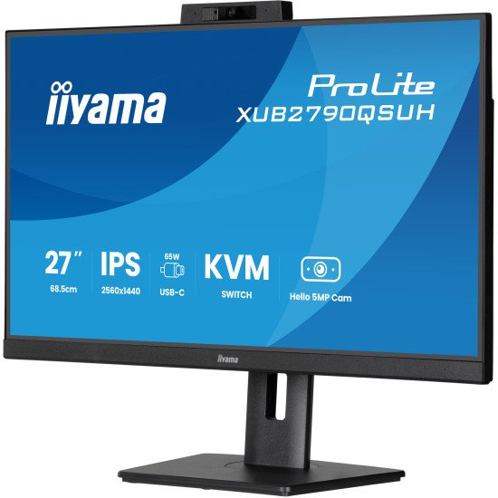 iiyama ProLite XUB2790QSUH-B2 écran PC 68,6 cm (27") 2560 x 1440 pixels Wide Quad HD LED Noir