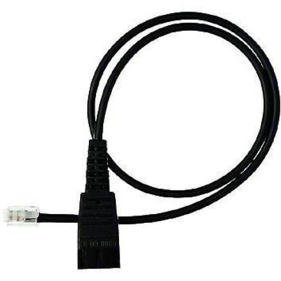 Jabra QD cord, straight, mod plug RJ11 Noir
