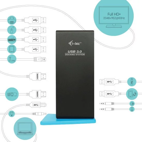 i-tec USB 3.0/USB-C Dual HDMI Docking Station i-tec USB 3.0/USB-C Dual HDMI Docking Station