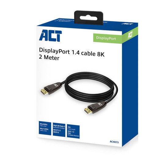 ACT AC4074 câble DisplayPort 3 m Noir