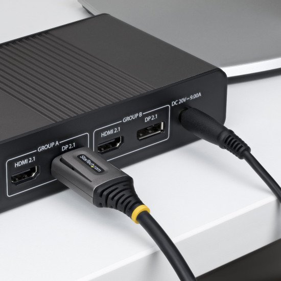 StarTech.com Câble DisplayPort 2.1 de 2m, Câble DisplayPort DP54 Certifié VESA, 8K 60Hz Non Compressé, 10K 60Hz/8K 144Hz/4K avec DSC 1.2a, Câble d'Écran DP 2.1