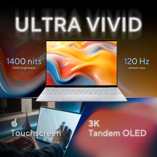 ASUS ExpertBook Ultra B9406CAA-TH0875X-S Copilot+ PC Intel Core Ultra 7 356H Ordinateur portable 35,6 cm (14") WQXGA+ 32 Go LPDDR5x-SDRAM 1 To SSD Wi-Fi 7 (802.11be) Windows 11 Pro US International Gris