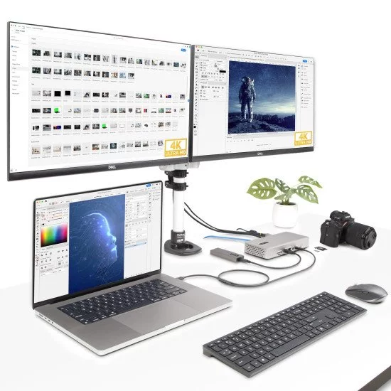 StarTech.com Station d'Accueil Thunderbolt 4 pour Écrans Multiples, Docking Station/Dock pour Quadruples/Triples/Doubles Écrans - 2x HDMI/2x DisplayPort, Hub 7x USB, Ethernet 2.5Gb, Power Delivery 98W StarTech.com Station d'Accueil Thunderbolt 4 pour Écrans Multiples, Docking Station/Dock pour Quadruples/Triples/Doubles Écrans - 2x HDMI/2x DisplayPort, Hub 7x USB, Ethernet 2.5Gb, Power Delivery 98W
