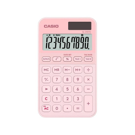 Casio SL-310YC calculatrice Poche Calculatrice basique Rose clair