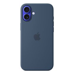 Apple Coque en silicone avec MagSafe pour iPhone 16 Plus - Denim Apple Coque en silicone avec MagSafe pour iPhone 16 Plus - Denim