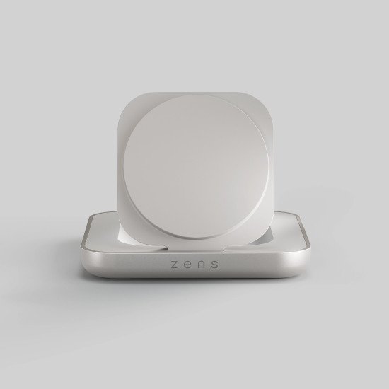 ZENS ZESC20W/00 chargeur d'appareils mobiles Casques, Smartphone, Montre Blanc, Argent USB Recharge sans fil Charge rapide Intérieure