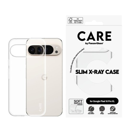 PanzerGlass CARE by ® Fashionable Case Transparent X-Ray Soft Basic Google Pixel 10 Pro XL coque de protection pour téléphones portables Housse PanzerGlass CARE by ® Fashionable Case Transparent X-Ray Soft Basic Google Pixel 10 Pro XL coque de protection pour téléphones portables Housse
