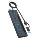 ICY BOX Hub 9-en-1 avec Power Delivery et connexion hôte Type-C/Type-A