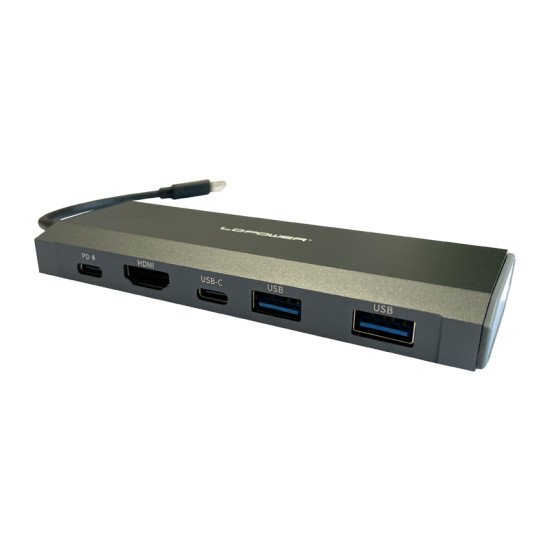 LC-Power LC-HUB-C-MULTI-7-M2 hub & concentrateur USB 3.2 Gen 1 (3.1 Gen 1) Type-C 5000 Mbit/s Anthracite LC-Power LC-HUB-C-MULTI-7-M2 hub & concentrateur USB 3.2 Gen 1 (3.1 Gen 1) Type-C 5000 Mbit/s Anthracite