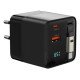 Mobile Origin MO-65WDCH-PW2 chargeur d'appareils mobiles Universel Noir Secteur Charge rapide Intérieure