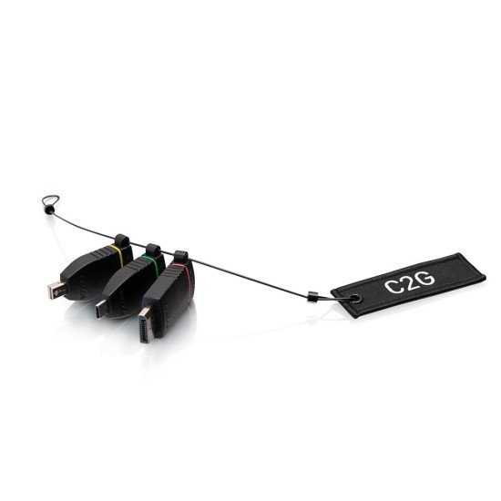 C2G 29878 changeur de genre de câble 3x HDMI Mini DisplayPort, DisplayPort, USB C Noir