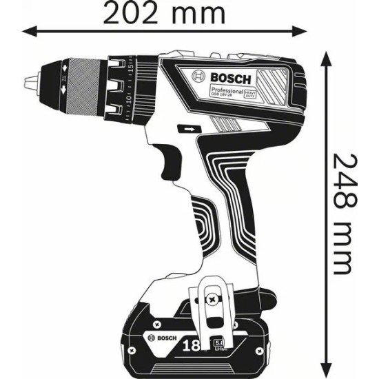 Bosch Akku-Bohrschrauber 12 V Li-Ion 1300 tr/min Noir, Bleu, Rouge