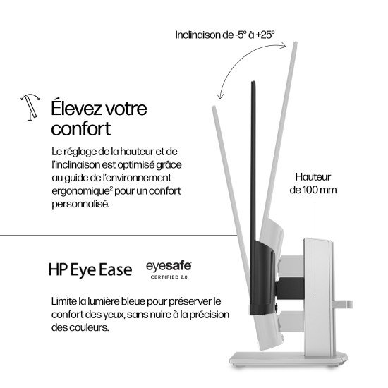 HP Series 5 Écran Full HD réglable en hauteur 23,8 pouces Série 5 - 524sh HP Series 5 Écran Full HD réglable en hauteur 23,8 pouces Série 5 - 524sh