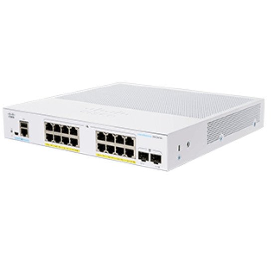 Cisco CBS350-16P-E-2G-EU commutateur réseau Géré L2/L3 Gigabit Ethernet (10/100/1000) Argent