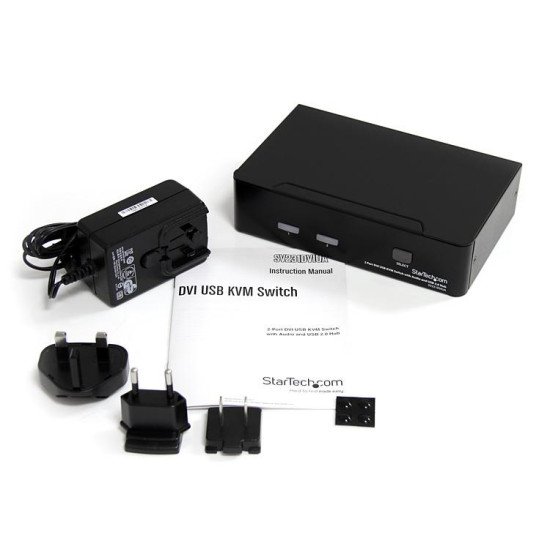 StarTech.com Commutateur KVM 2 Ports DVI, USB et Audio - Switch KVM - 1920x1200