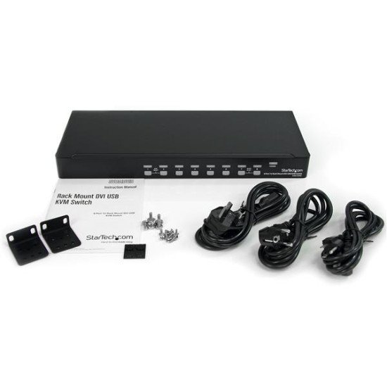 StarTech.com Commutateur KVM USB DVI 8 ports à montage en rack 1U