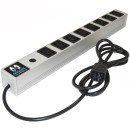 ONLINE USV-Systeme IEC10A8IEC10A-RACK protection surtension 8 sortie(s) CA Gris 2 m