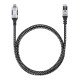 Manhattan Câble USB-C vers réseau Gigabit RJ45 (10/100/1000), 2 m, Ethernet multi-gigabit, noir/argent, garantie 3 ans