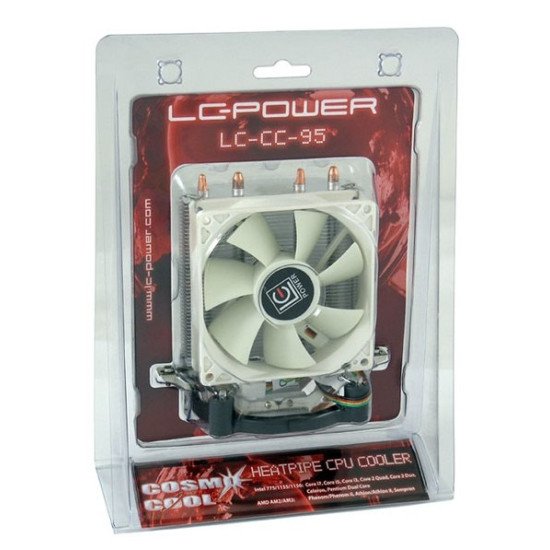 LC-Power LC-CC-95 ventilateur, refroidisseur et radiateur Processeur 9,2 cm Argent, Blanc