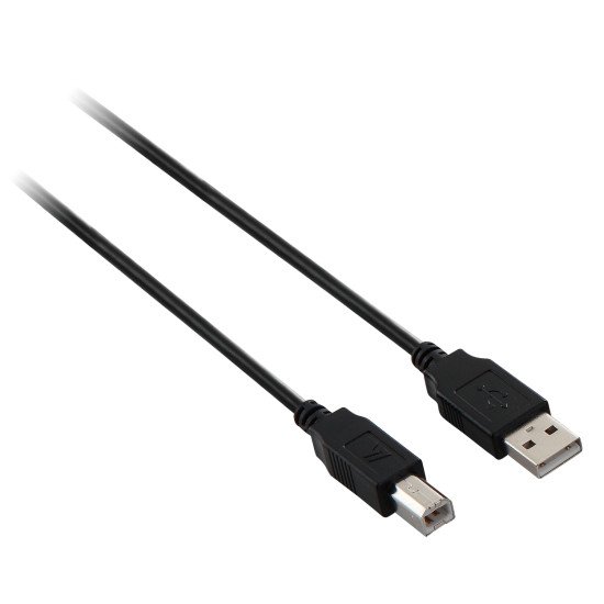 V7 Câble USB 2.0 A mâle vers USB 2.0 B mâle, noir 2m 6.6ft