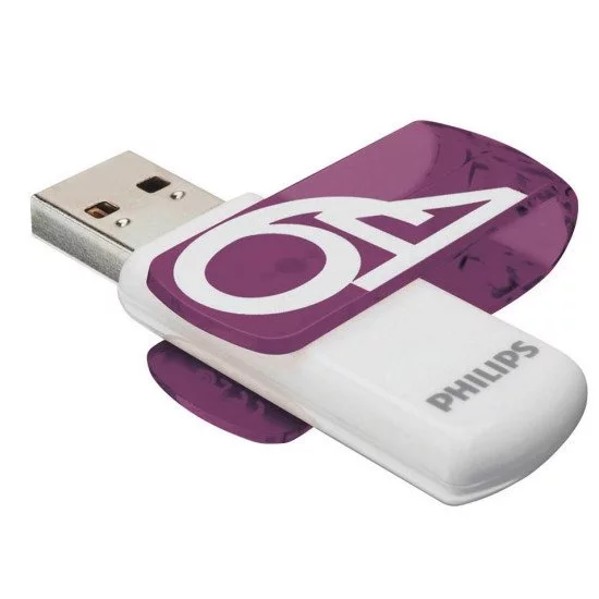 Philips FM64FD05D lecteur USB flash 64 Go USB Type-A 2.0 Violet, Blanc Philips FM64FD05D lecteur USB flash 64 Go USB Type-A 2.0 Violet, Blanc