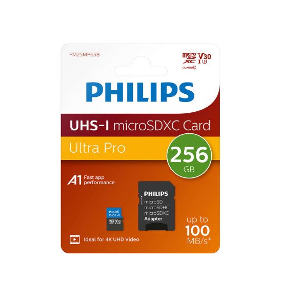 Philips FM25MP65B/00 mémoire flash 256 Go MicroSDXC UHS-I Classe 3