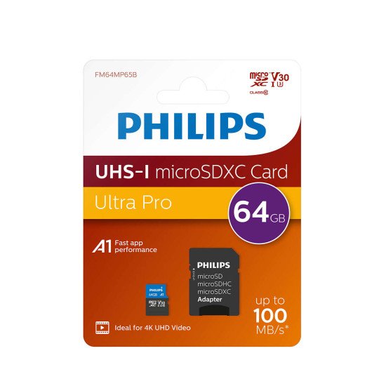 Philips FM64MP65B 64 Go MicroSDXC UHS-I Classe 10