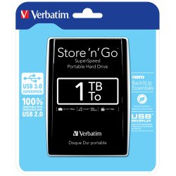 Verbatim VB-25U3-01T01 Disque dur externe 1 To Noir Verbatim VB-25U3-01T01 Disque dur externe 1 To Noir
