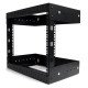 StarTech.com Rack à Cadre Ouvert Noir 8 U - Rack Fixation Murale - Profondeur Réglable