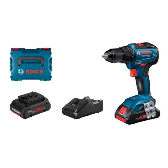 Bosch GSR 18V-55 Professional - Bohrer/Schrauber - schnurlos 1800 tr/min Noir, Bleu