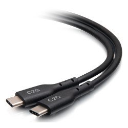C2G Câble USB-C mâle vers USB-C mâle de 0,5 m (20V 5A) - USB 2.0 (480 Mbit/s) C2G Câble USB-C mâle vers USB-C mâle de 0,5 m (20V 5A) - USB 2.0 (480 Mbit/s)