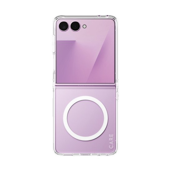 PanzerGlass CARE™ by ® Urban Combat Case Transparent w. White Qi Samsung Galaxy Z Flip7 | Z Flip8 coque de protection pour téléphones portables Housse