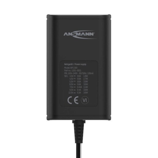 Ansmann APS 300 adaptateur de puissance & onduleur Intérieure 3,6 W Noir