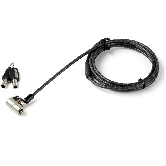 StarTech.com Câble de verrouillage à clé de 2 m pour ordinateur portable - K-Slot, Nano, Wedge Slot StarTech.com Câble de verrouillage à clé de 2 m pour ordinateur portable - K-Slot, Nano, Wedge Slot