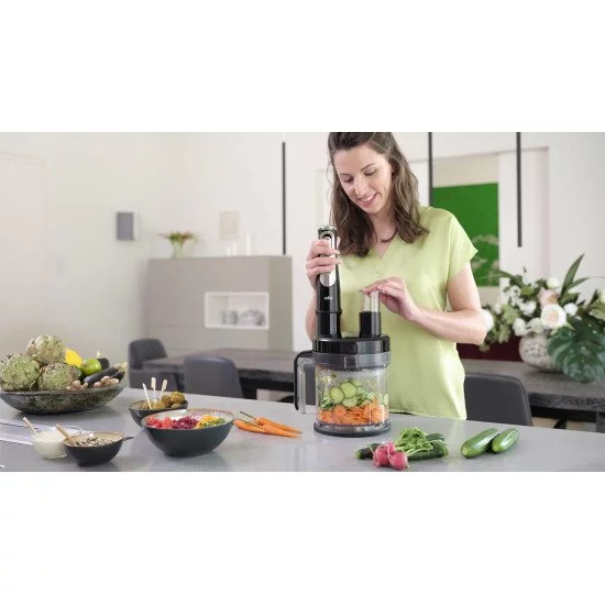 Braun MultiQuick 9 MQ 9187XLI 0,6 L Mélangeur par immersion 1200 W Noir, Acier inoxydable Braun MultiQuick 9 MQ 9187XLI 0,6 L Mélangeur par immersion 1200 W Noir, Acier inoxydable
