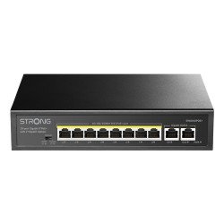 Strong SW8010POE+ commutateur réseau Gigabit Ethernet (10/100/1000) Connexion Ethernet POE Bureau Noir