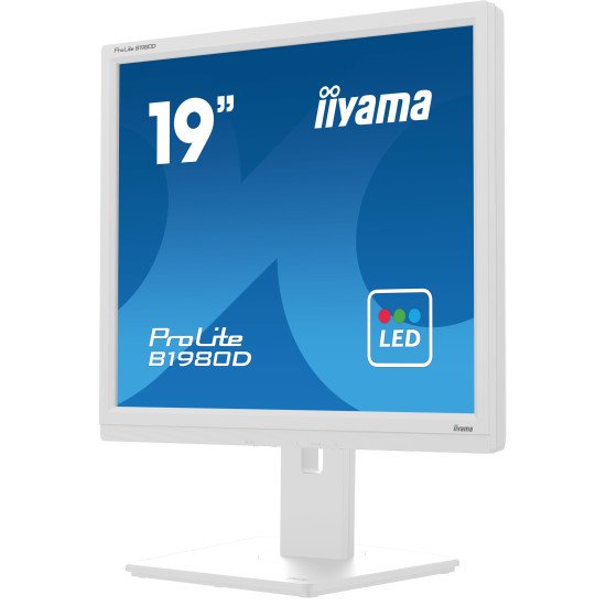 iiyama ProLite B1980D-W5 écran PC 48,3 cm (19") 1280 x 1024 pixels SXGA LCD Blanc
