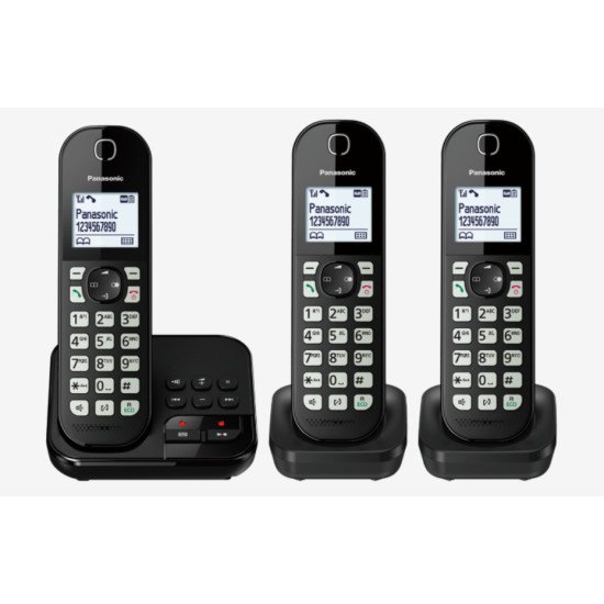 Panasonic KX-TGC 463GB Téléphone DECT Identification de l'appelant Noir