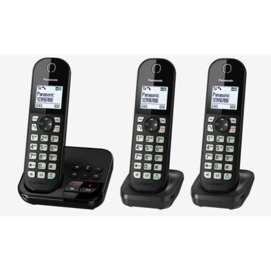 Panasonic KX-TGC 463GB Téléphone DECT Identification de l'appelant Noir