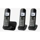 Panasonic KX-TGC 463GB Téléphone DECT Identification de l'appelant Noir
