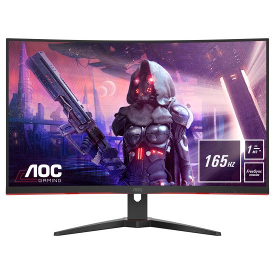 AOC Gaming CQ32G2SE/BK LED display 80 cm (31.5") 2560 x 1440 pixels 2K Ultra HD Noir, Rouge