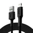 Green Cell KABGC12 câble Lightning 2 m Noir