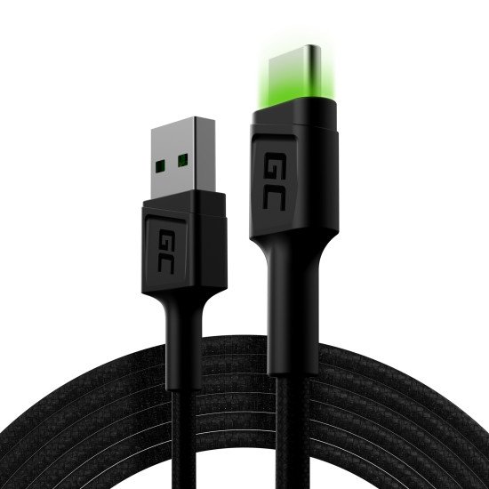 Green Cell KABGC13 câble USB 2 m USB 2.0 USB A USB C Noir