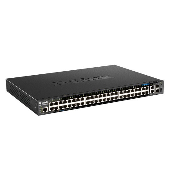 D-Link DGS-1520-52MP Géré L3 Gigabit Ethernet (10/100/1000) Connexion Ethernet POE 1U Noir