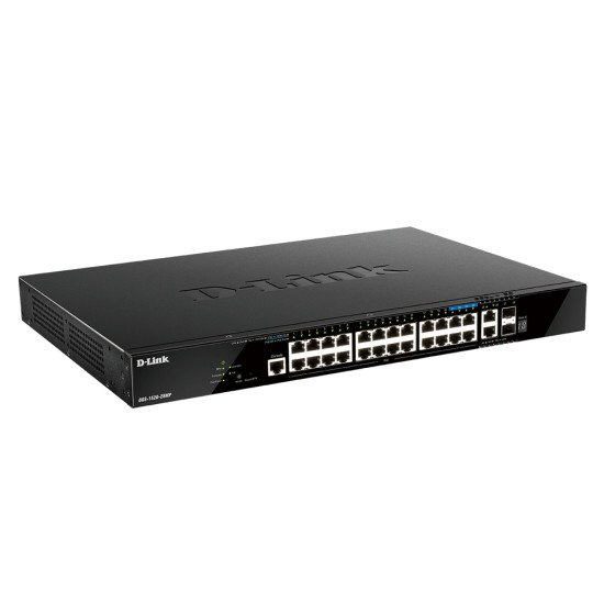 D-Link DGS-1520-28MP/E commutateur réseau Géré L3 Gigabit Ethernet (10/100/1000) Connexion Ethernet POE 1U Noir