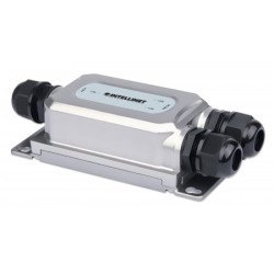 Intellinet Prolongateur PoE++ Gigabit extérieur 2 ports antichoc et antivandale, extension PoE jusqu'à 100 m, budget 60 W, IEEE 802.3bt (4PPoE), IP67, IK10, boîtier métal, Alimentation par Ethernet, Power Over Ethernet, garantie de 3 ans