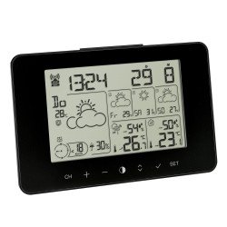 TFA-Dostmann Meteotime Primo Noir LCD Batterie