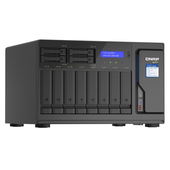 QNAP TVS-h1288X NAS Ethernet/LAN Noir